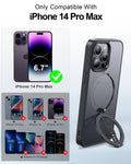 MagOne MagSafe Phone Case with Stand for iPhone 14 Pro Max (Matte Black)